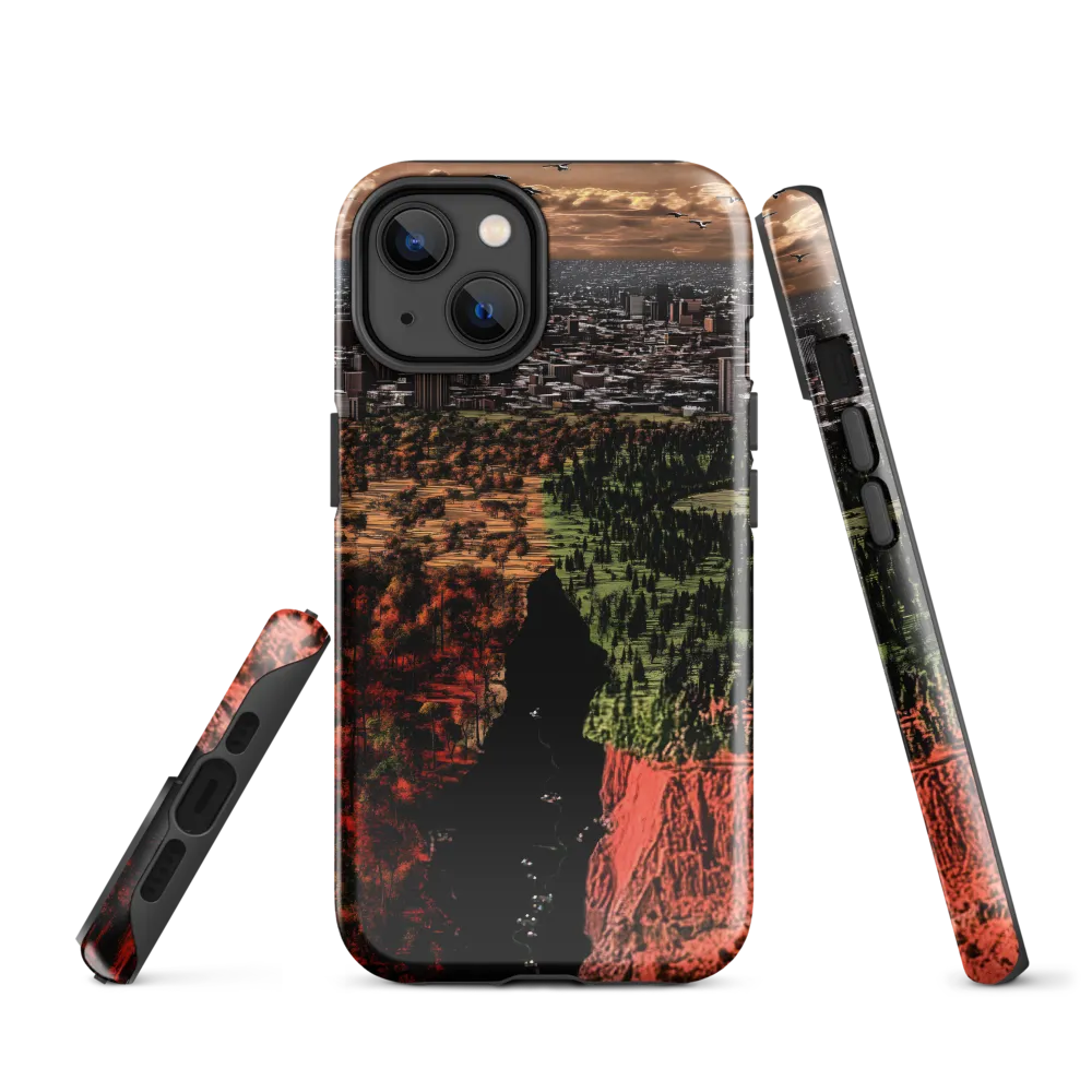 Harmony and Dissonance: A Landscape of Contrasts | Phone Case |  14 | Tough Case | Glossy