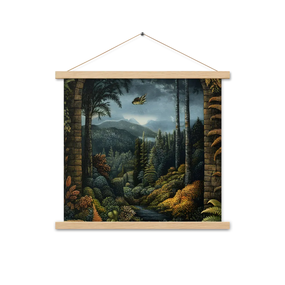 Whispers of the Enchanted Forest | Poster With Oak Wood Hanger | 18″×18″