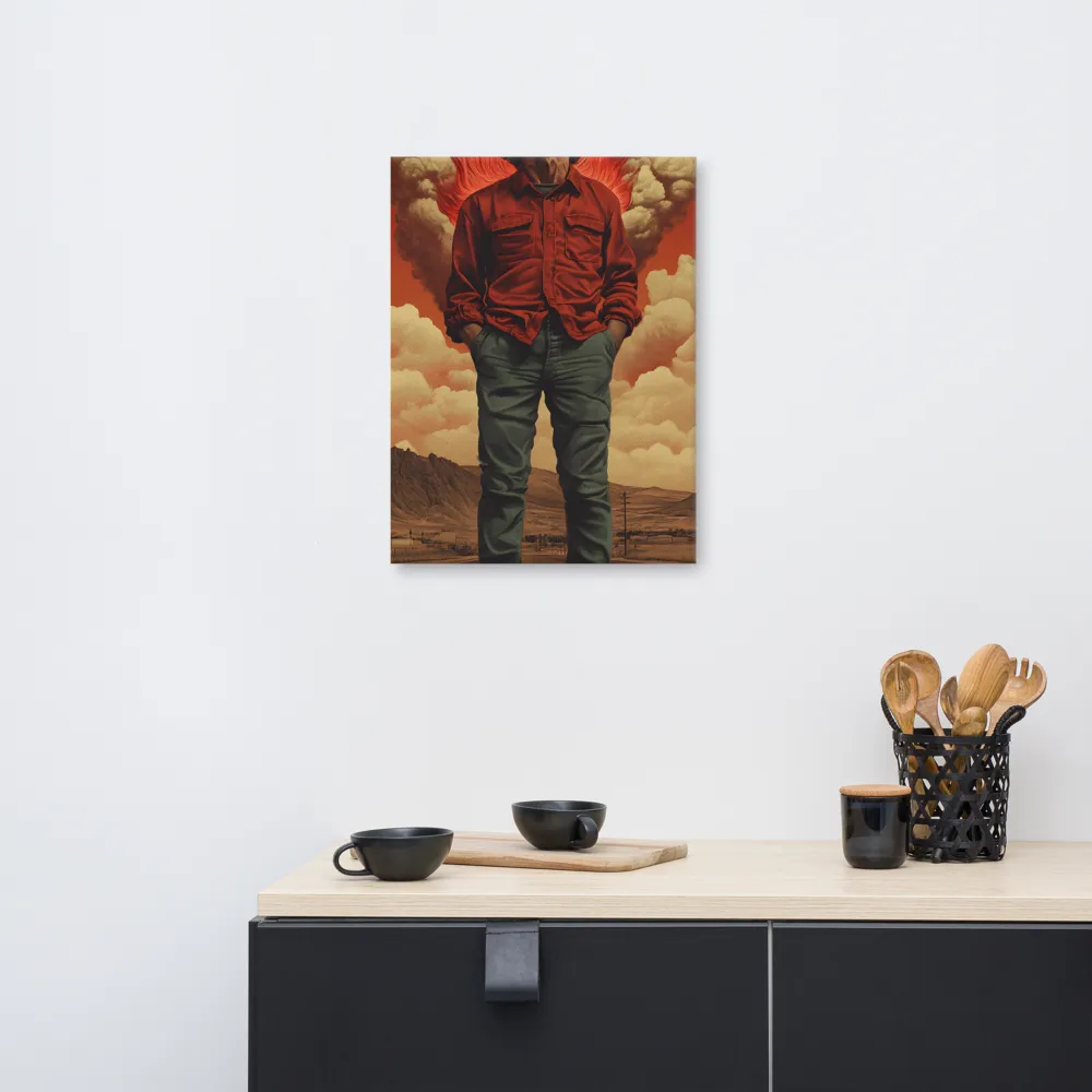 Defiant Spirit in a Surreal Landscape | Canvas | 18″×24″
