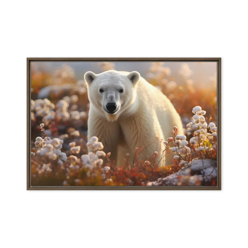 Harmony in the Frozen Wilderness | Canvas with Brown Frame | 20″×30″