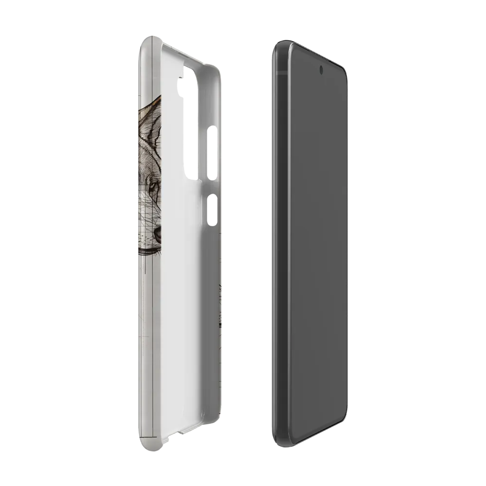 Geometric Harmony: The Essence of Wolves | Phone Case |  S21 FE | Snap Case | Matte