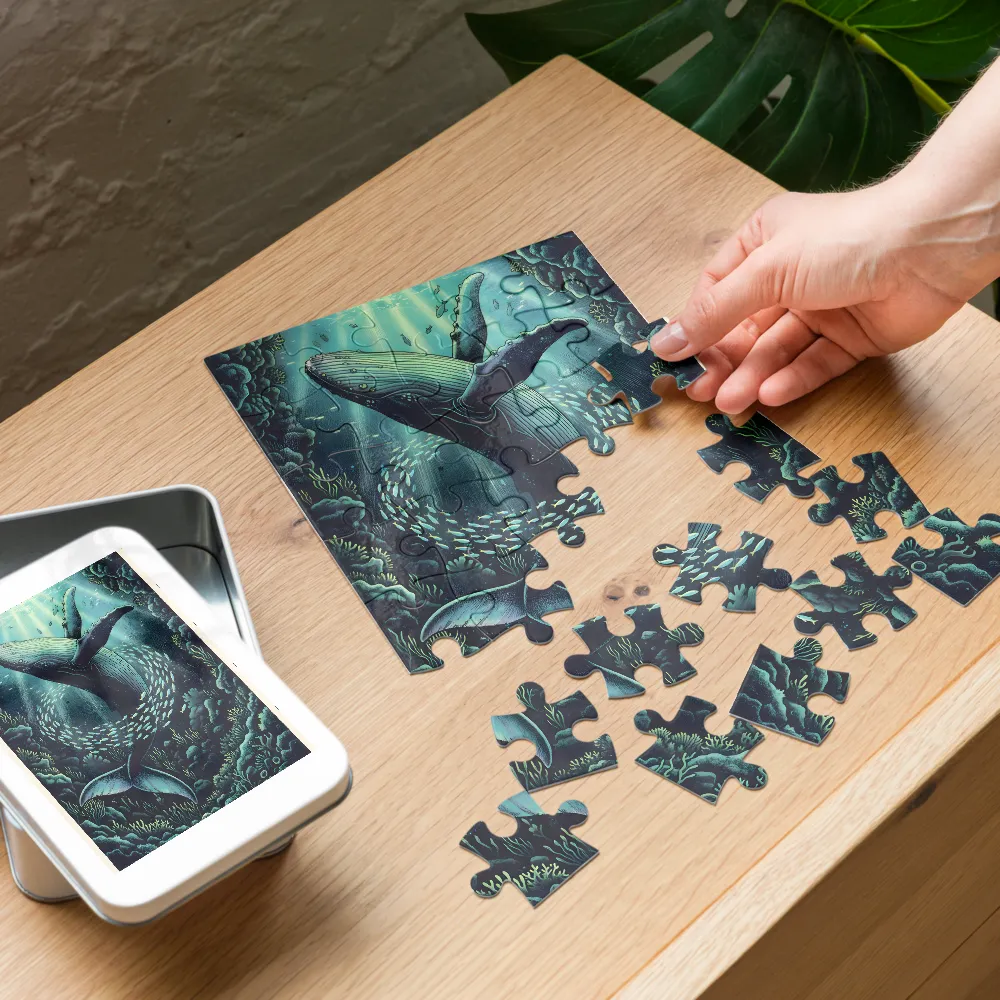 Humpback Rising 
 Jigsaw Puzzle in Tin Box