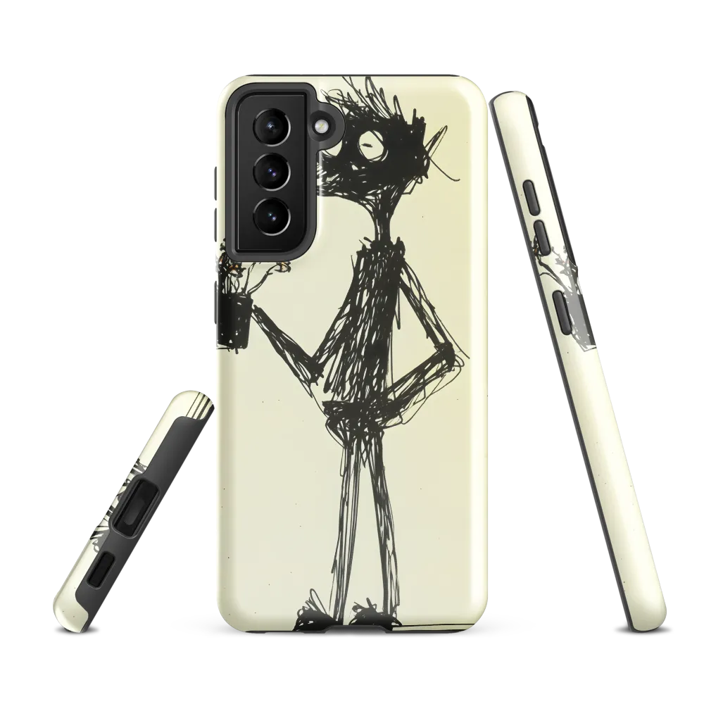 Whimsical Figure with Flowers