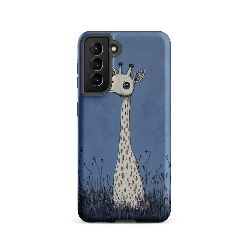 Whimsical Giraffe in Blue
