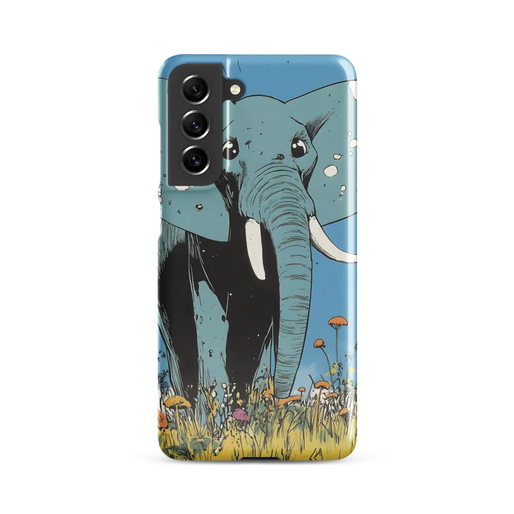 Whimsical Blue Elephant in Bloom