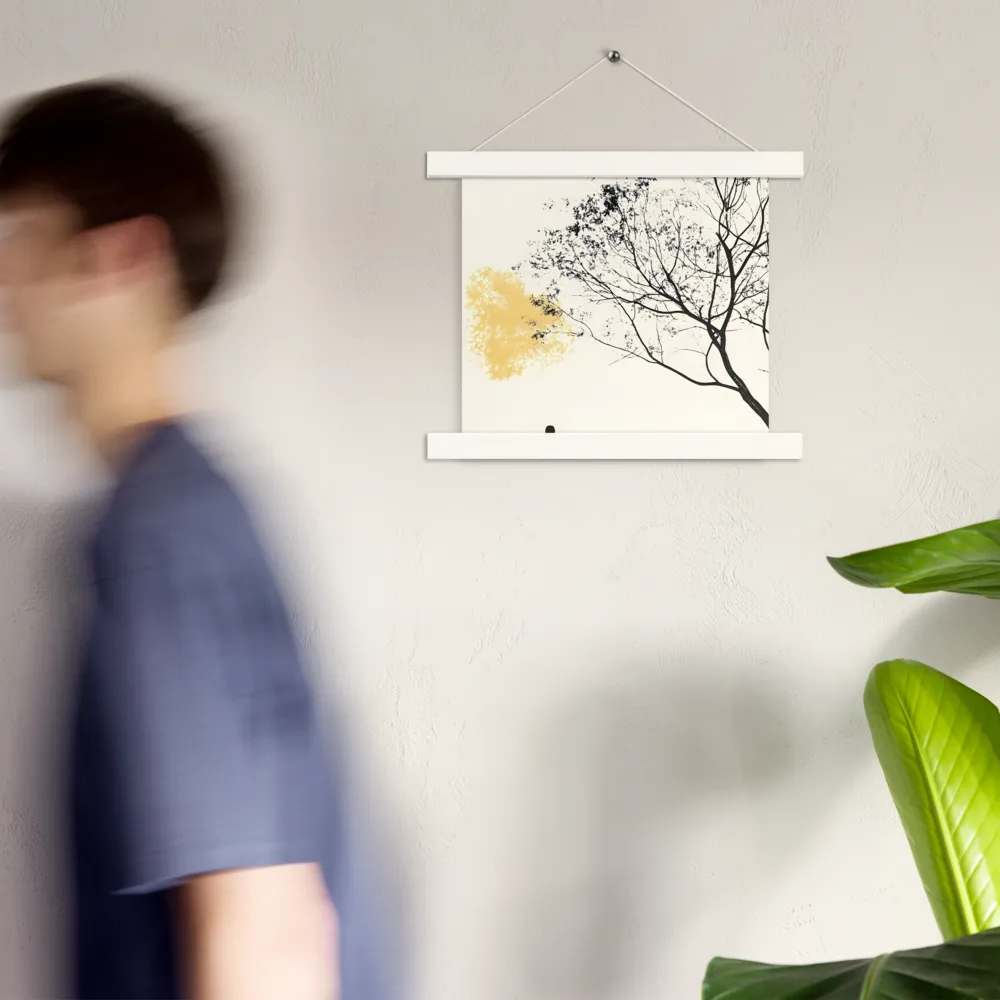 Whispers of Solitude | Poster With White Wood Hanger | 10″×10″
