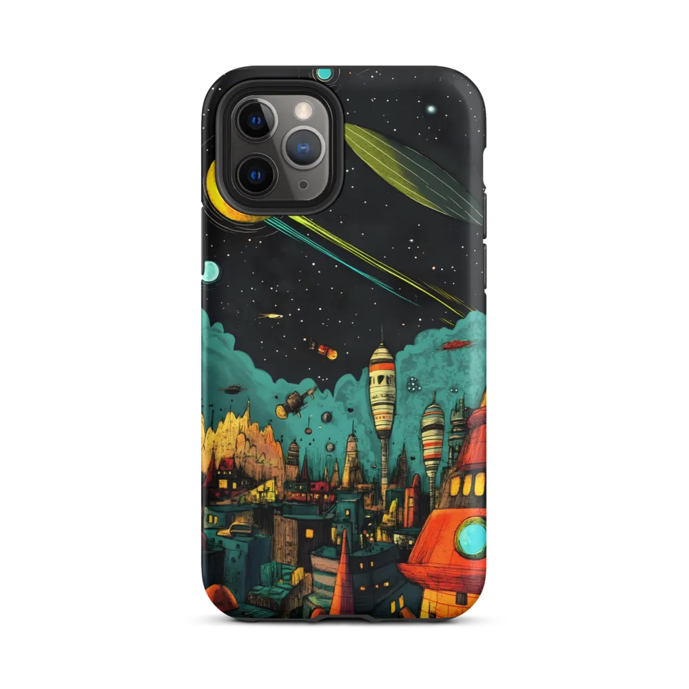 Galactic Cityscape: A Journey Through Imagination | Phone Case |  11 Pro | Tough Case | Matte