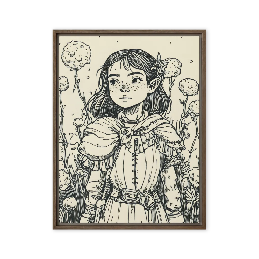 A Young Guardian of Nature | Canvas with Brown Frame | 24″×32″