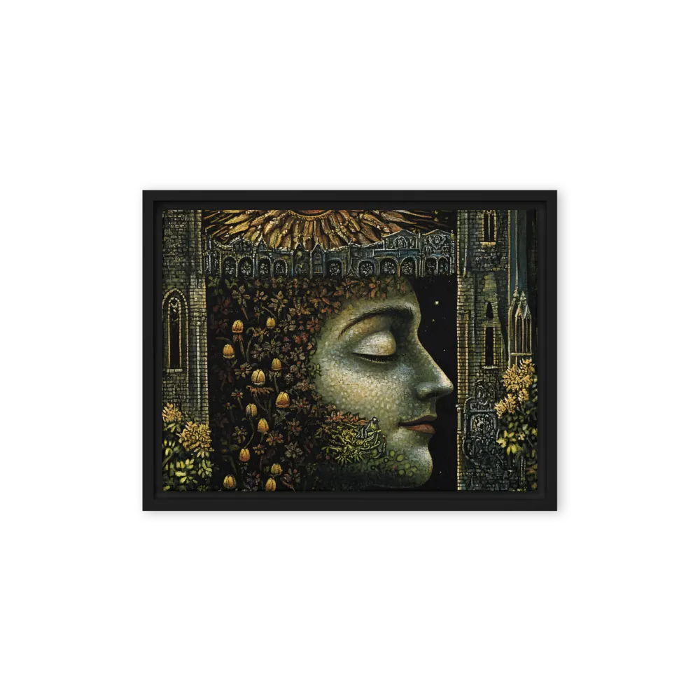Nature’s Embrace: The Infinite Connection | Canvas with Black Frame | 12″×16″