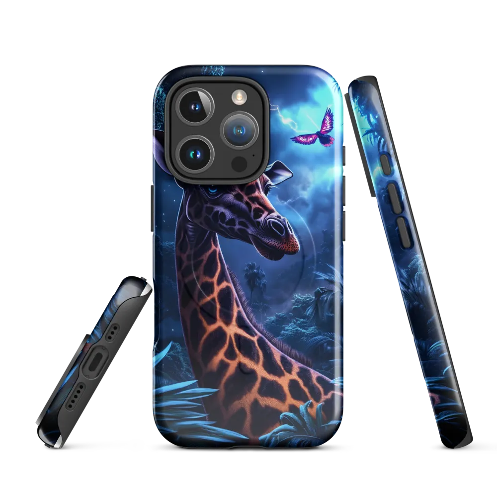 Mystical Giraffe in Twilight Jungle