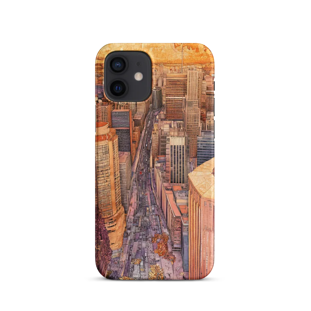 Mosaic Cityscape at Dusk