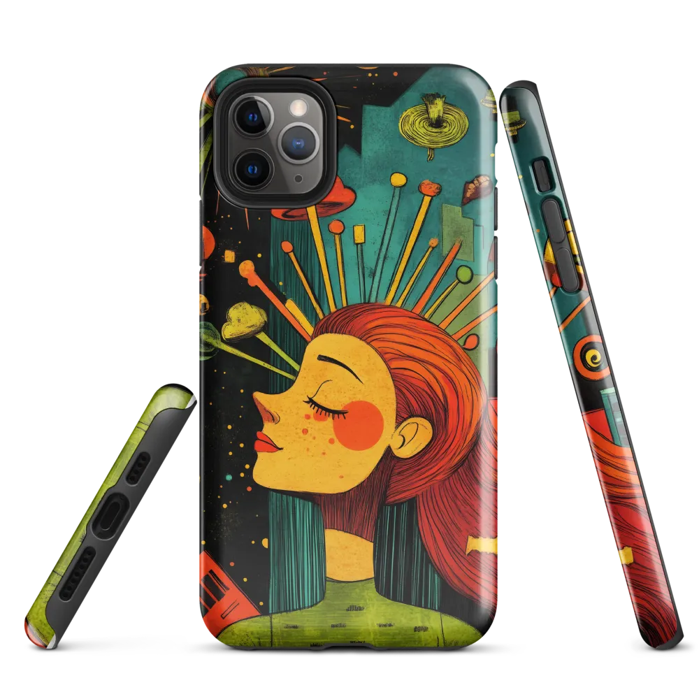 Cosmic Dreams: A Surreal Reflection | Phone Case |  11 Pro Max | Tough Case | Glossy