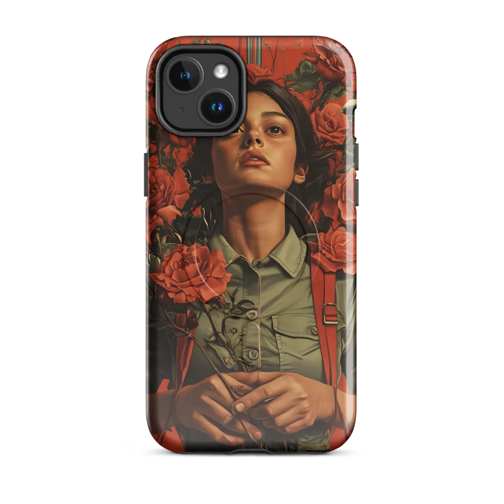 Harmony and Strength: A Portrait Among Roses