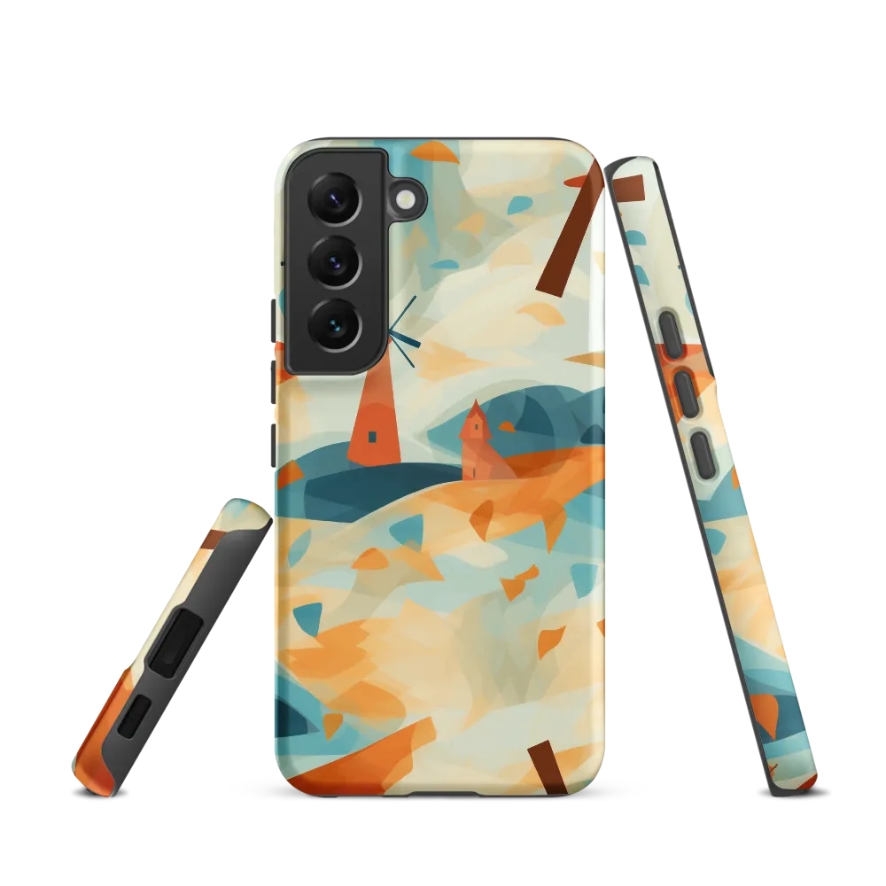 Whimsical Windmills in a Tranquil Landscape