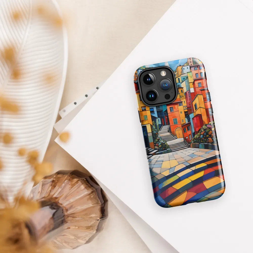 Vibrant Village: A Cubist Journey