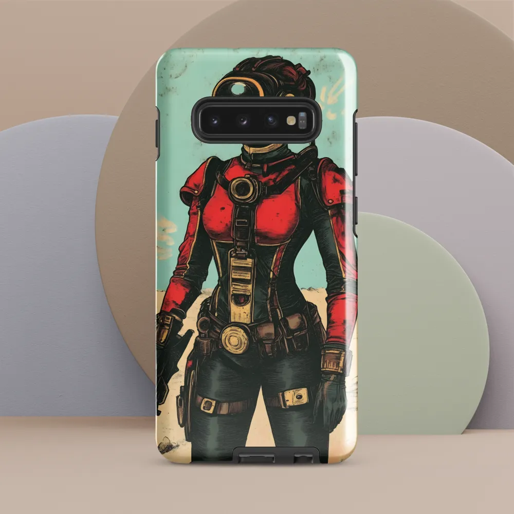 Futuristic Explorer: A Steampunk Adventure | Phone Case |  S10 Plus | Tough Case | Glossy