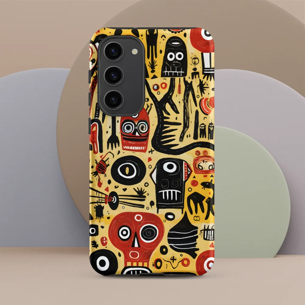 Abstract Encounters: A Dance of Faces and Symbols