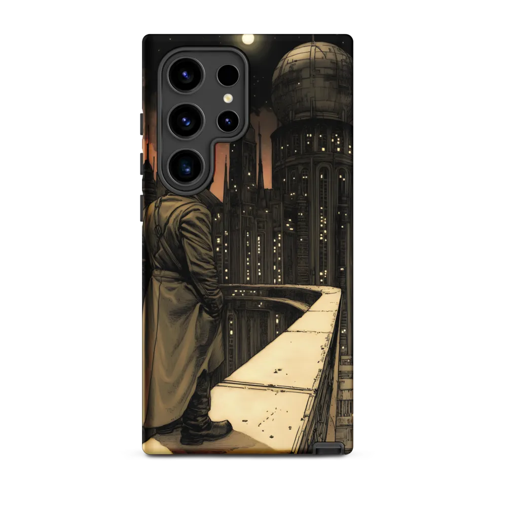 A Contemplative Gaze Over the Futuristic Metropolis