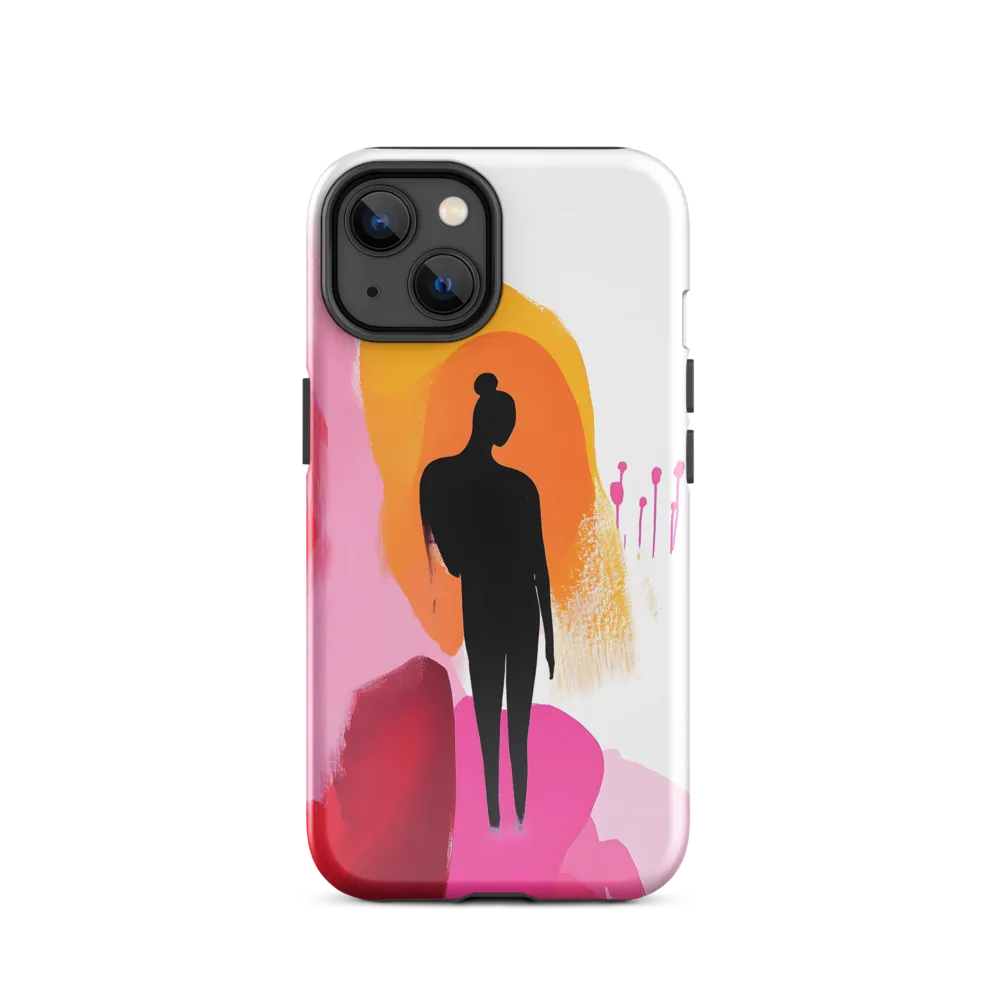 Silhouette in Colorful Abstraction