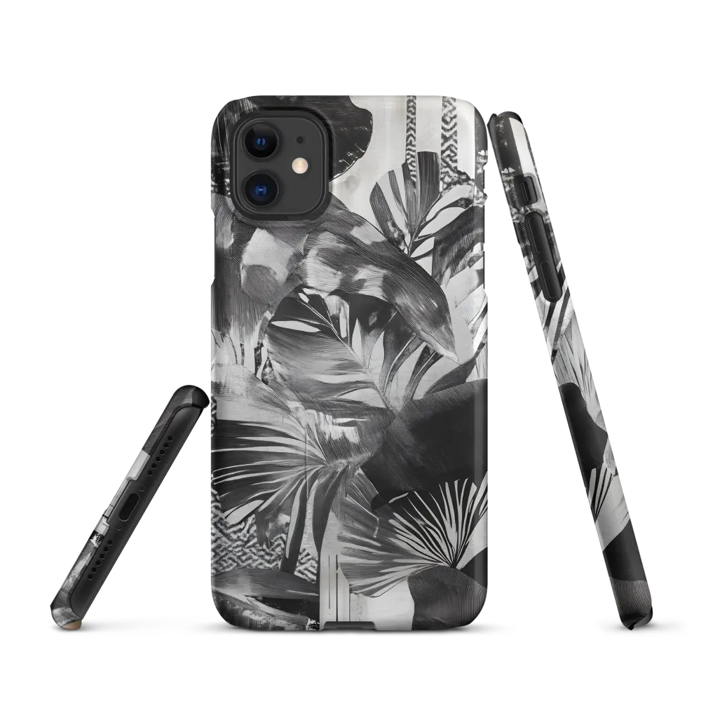 Monochrome Serenity in Tropical Foliage