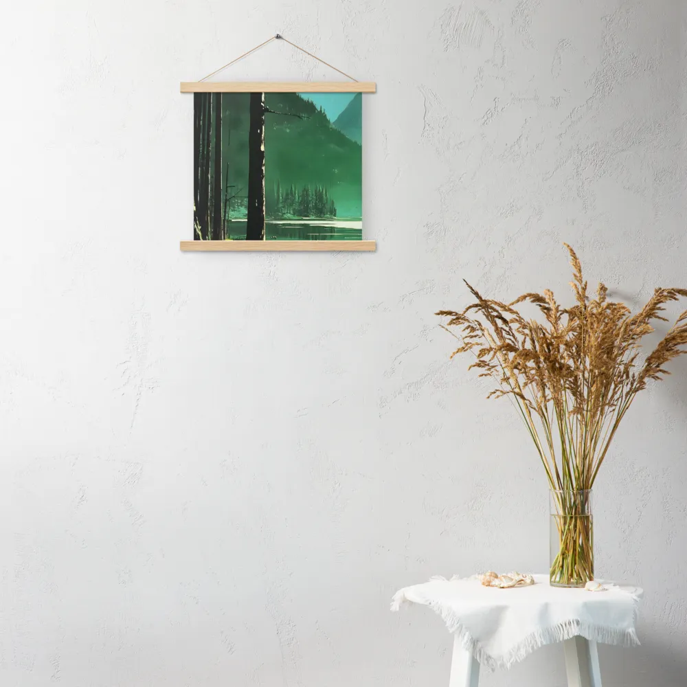 Reflections of Tranquility | Poster With Oak Wood Hanger | 14″×14″