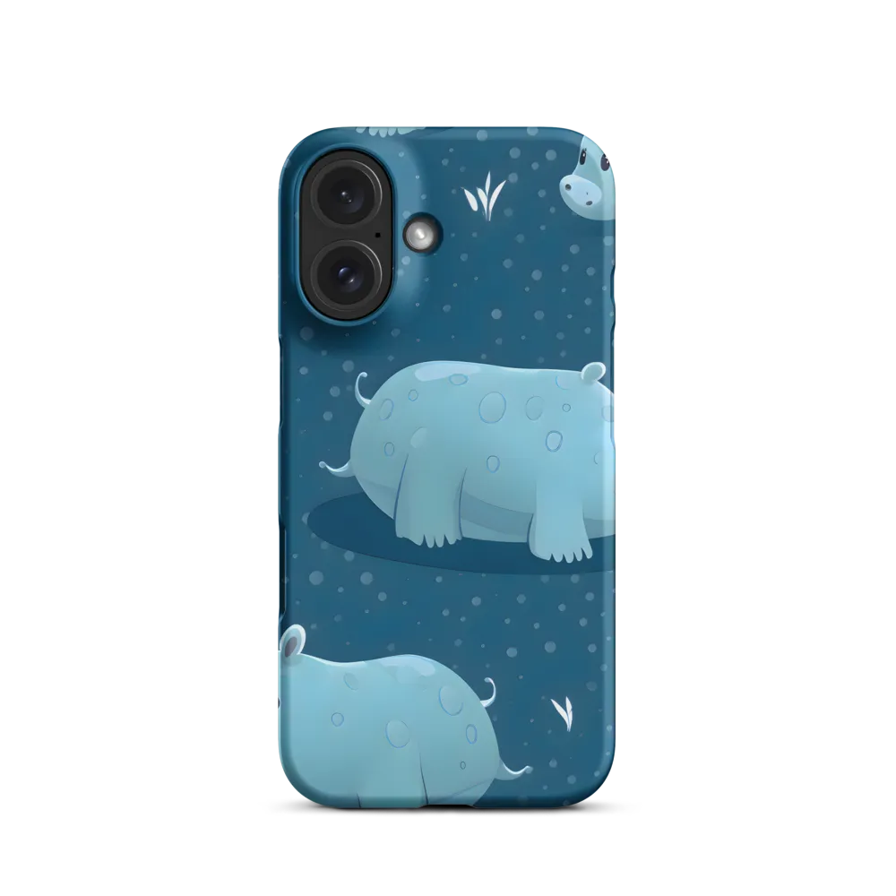 Whimsical Hippo Play | Phone Case |  16 | Snap Case | Matte