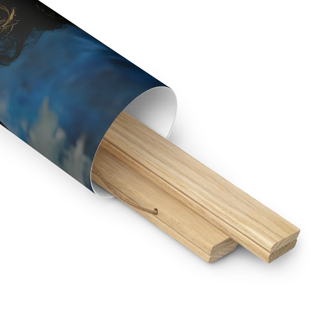 Whispers of Tranquility | Poster With Oak Wood Hanger | 14″×14″