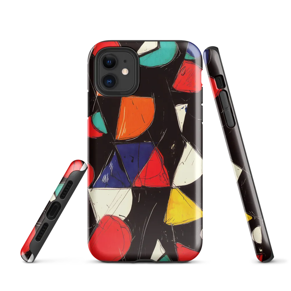 Vibrant Geometric Symphony | Phone Case |  11 | Tough Case | Glossy