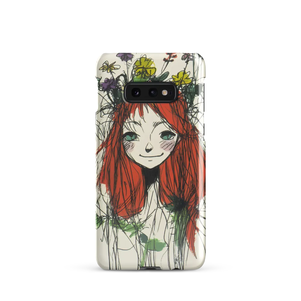 Whimsical Floral Portrait | Phone Case |  S10e | Snap Case | Glossy