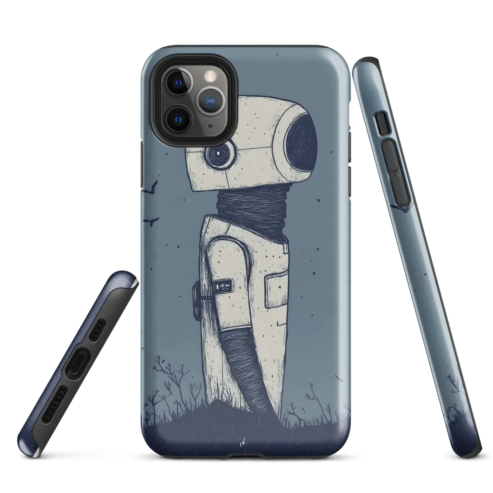 Contemplative Robot in a Barren Landscape | Phone Case |  11 Pro Max | Tough Case | Glossy