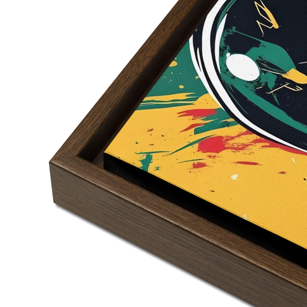 Galactic Explorer: A Modern Odyssey | Canvas with Brown Frame | 16″×20″