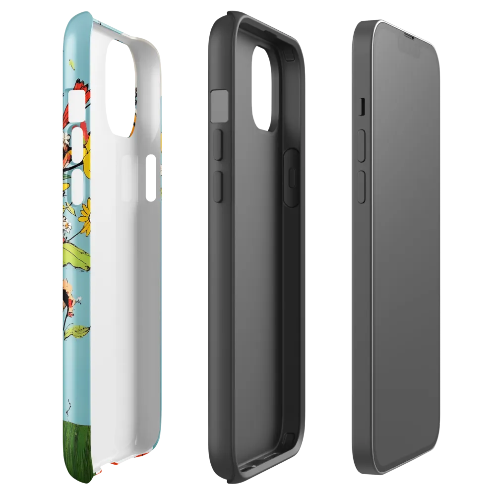 Whimsical Bloom | Phone Case |  14 Plus | Tough Case | Glossy