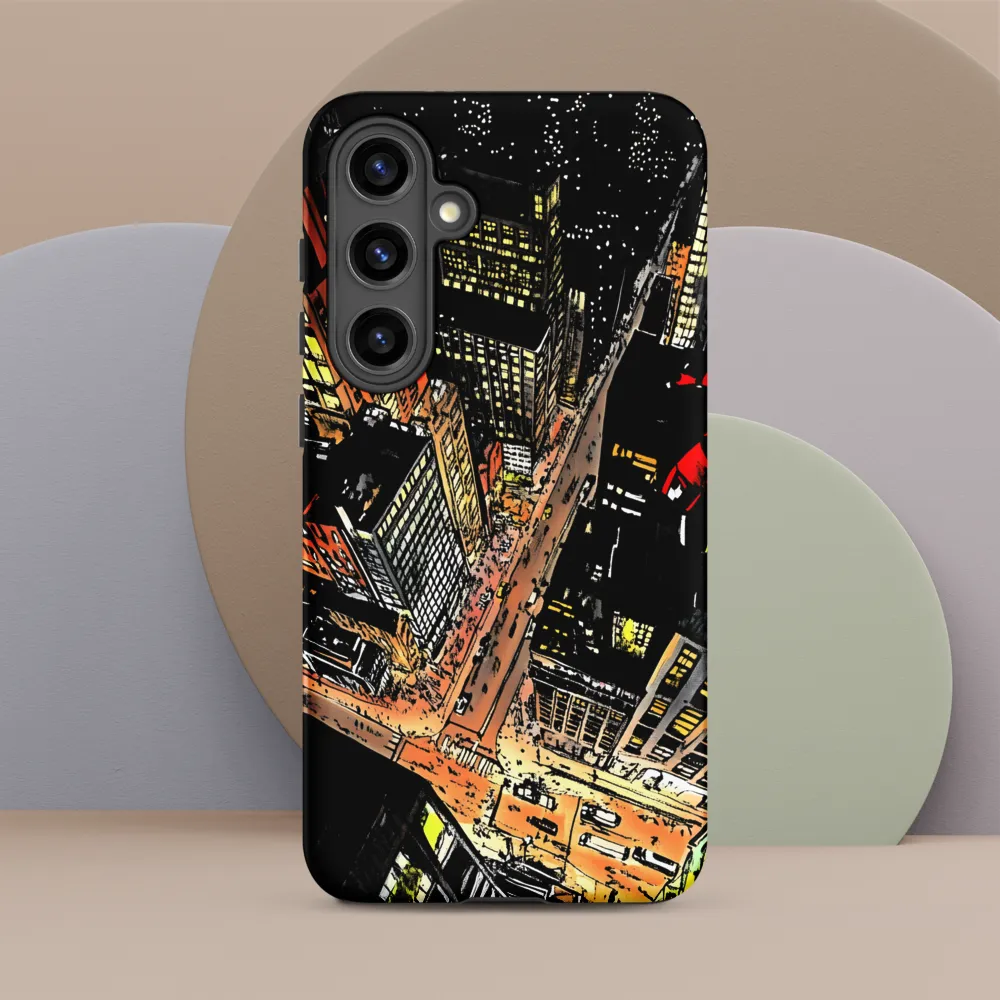 Urban Nightscape: A Bird's-eye View