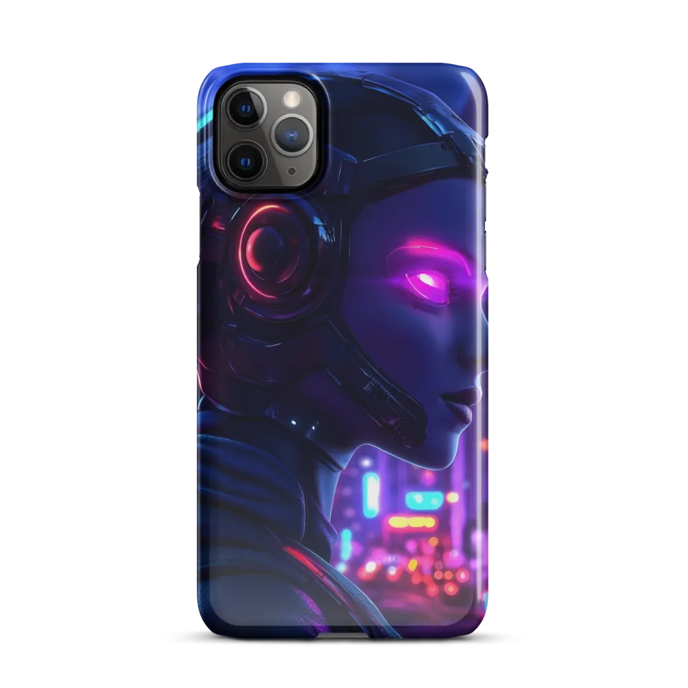 Neon Dreams: A Cyborg's Mystique | Phone Case |  11 Pro Max | Snap Case | Glossy