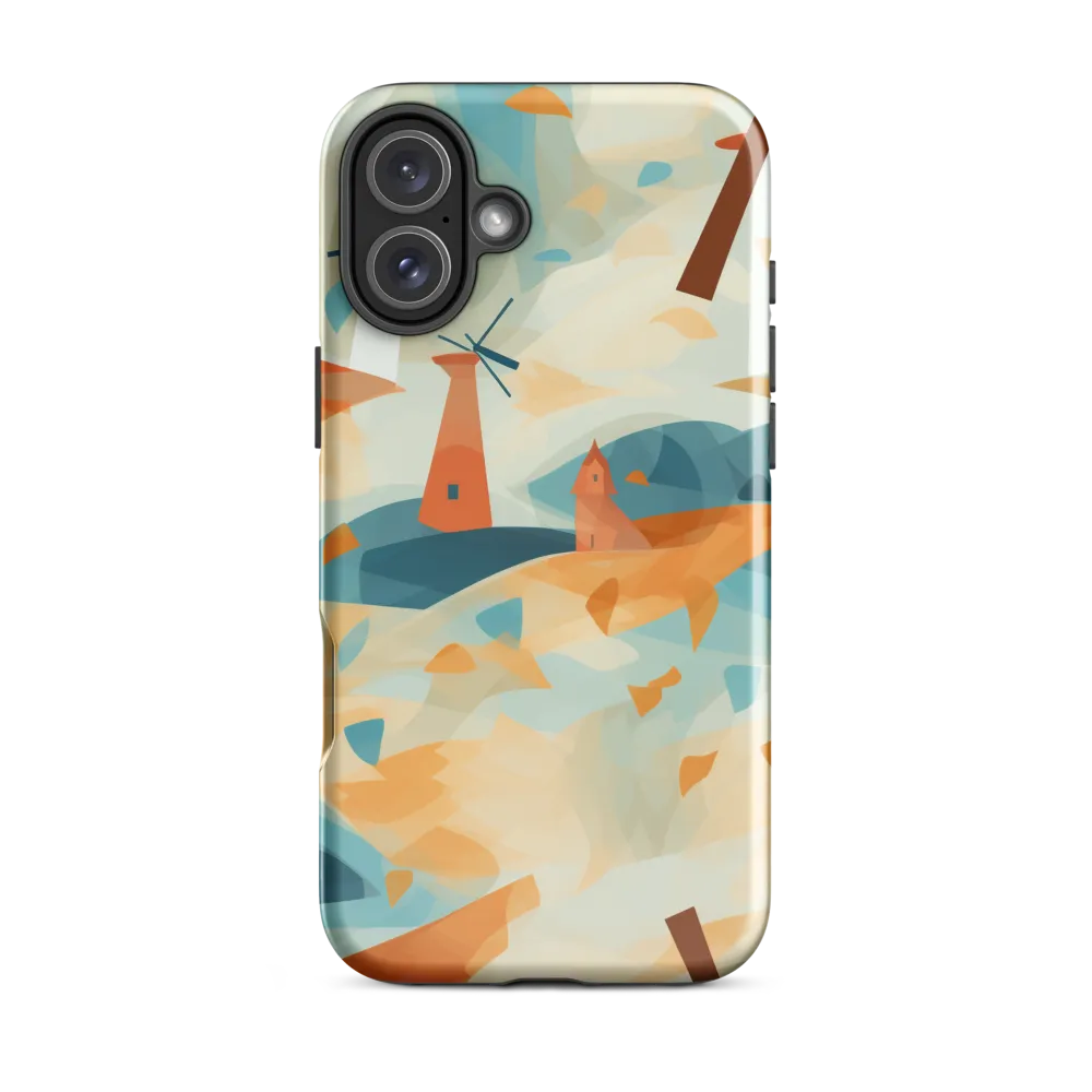 Whimsical Windmills in a Tranquil Landscape