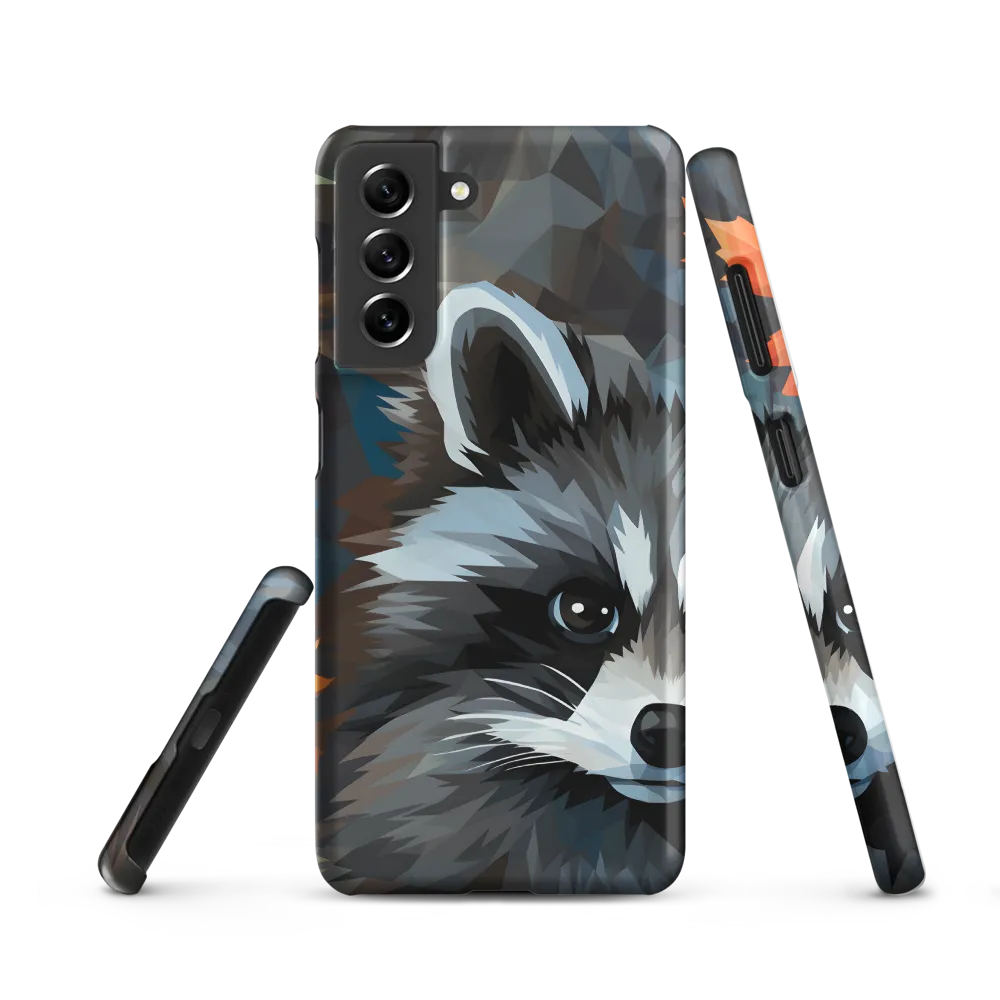 Whispers of Autumn: The Raccoon's Gaze | Phone Case |  S21 | Snap Case | Matte