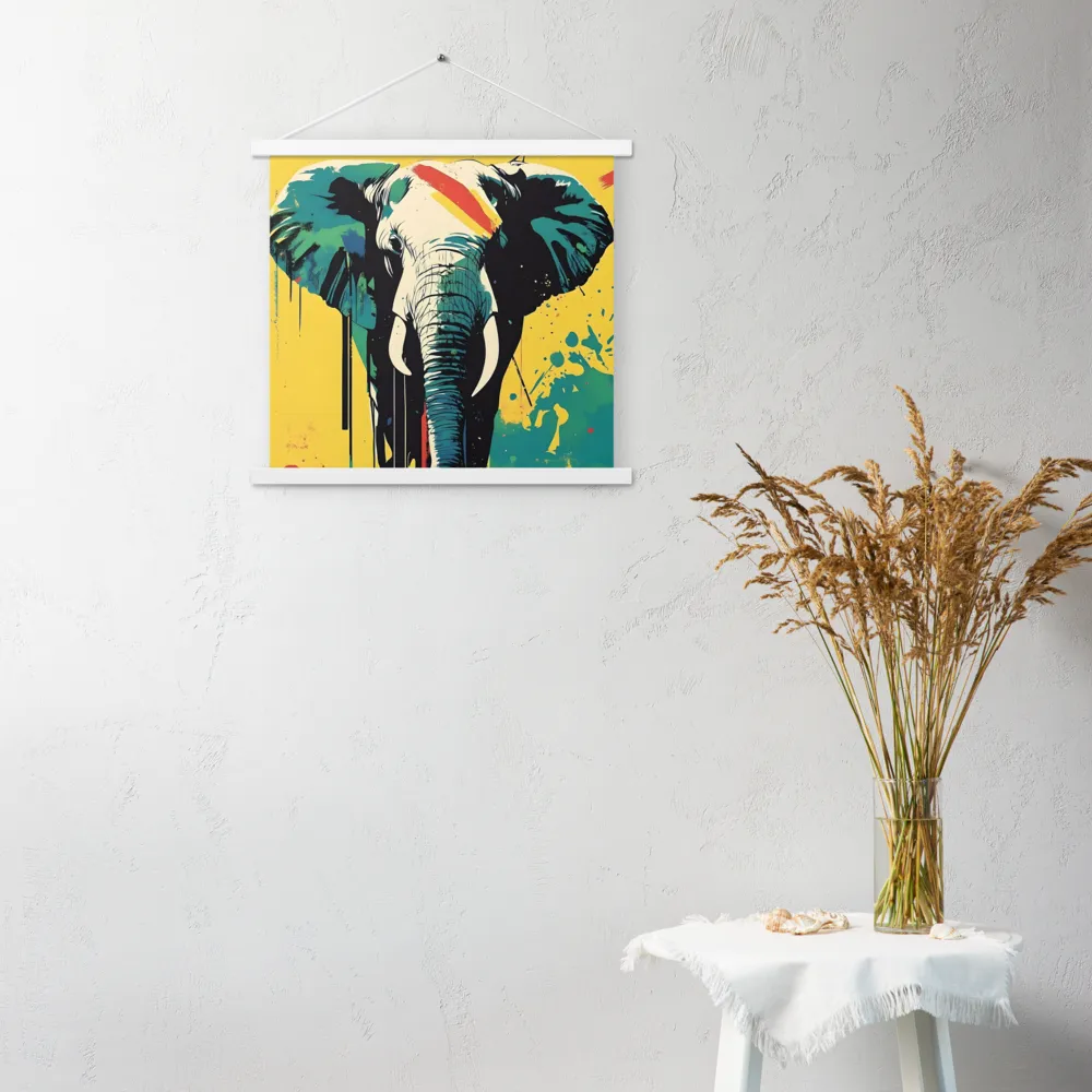Elegance of the Wild: A Colorful Harmony | Poster With White Wood Hanger | 18″×18″
