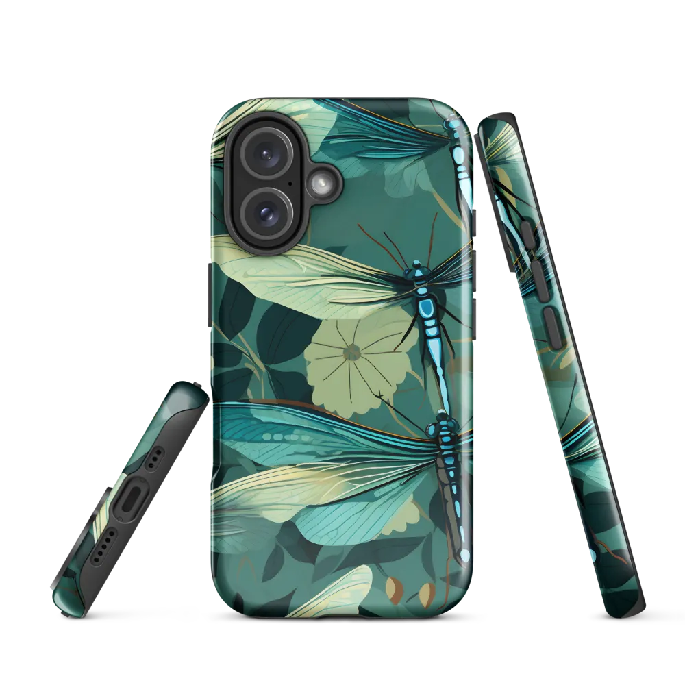 Whispers of Nature: Dragonflies in Harmony | Phone Case |  16 | Tough Case | Glossy