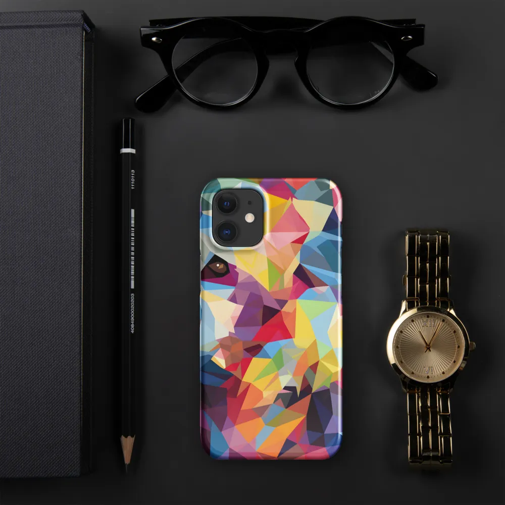 Playful Geometry: The Bear's Face | Phone Case |  12 Mini | Snap Case | Glossy