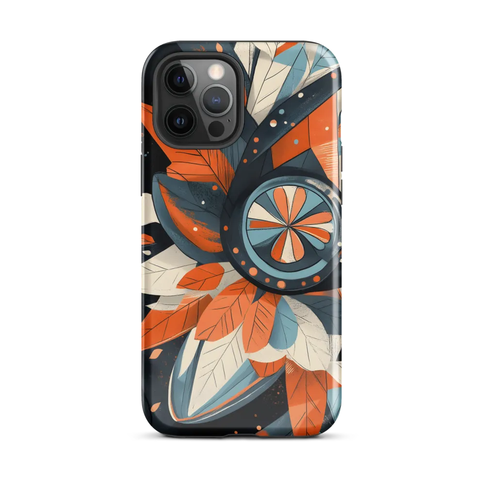 Floral Symphony in Orange and Teal