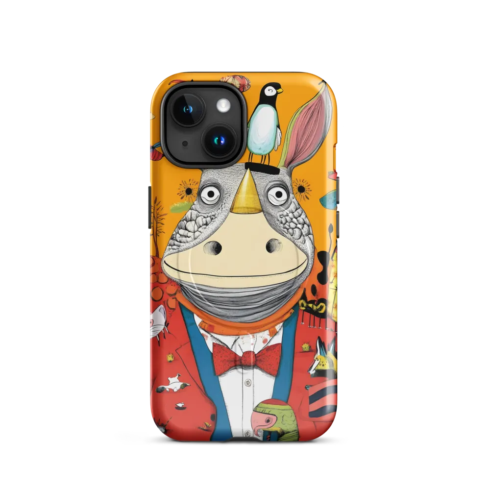 Whimsical Rhinoceros: A Playful Encounter