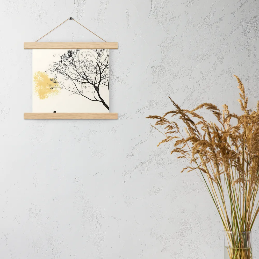 Whispers of Solitude | Poster With Oak Wood Hanger | 10″×10″