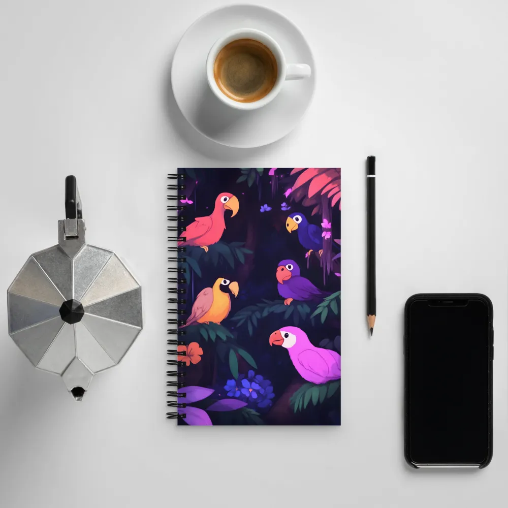 Tropical Parrot Playground | Spiral Notebook