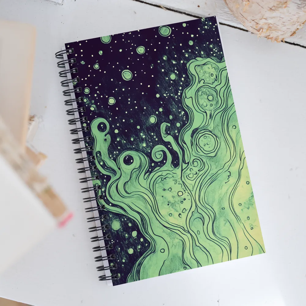 Cosmic Whirl: An Abstract Journey | Spiral Notebook