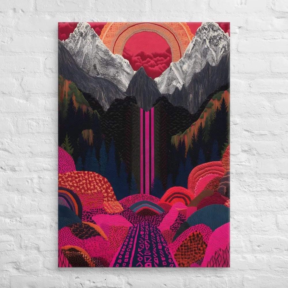 Ethereal Cascade: A Surreal Landscape | Canvas | 28″×40″