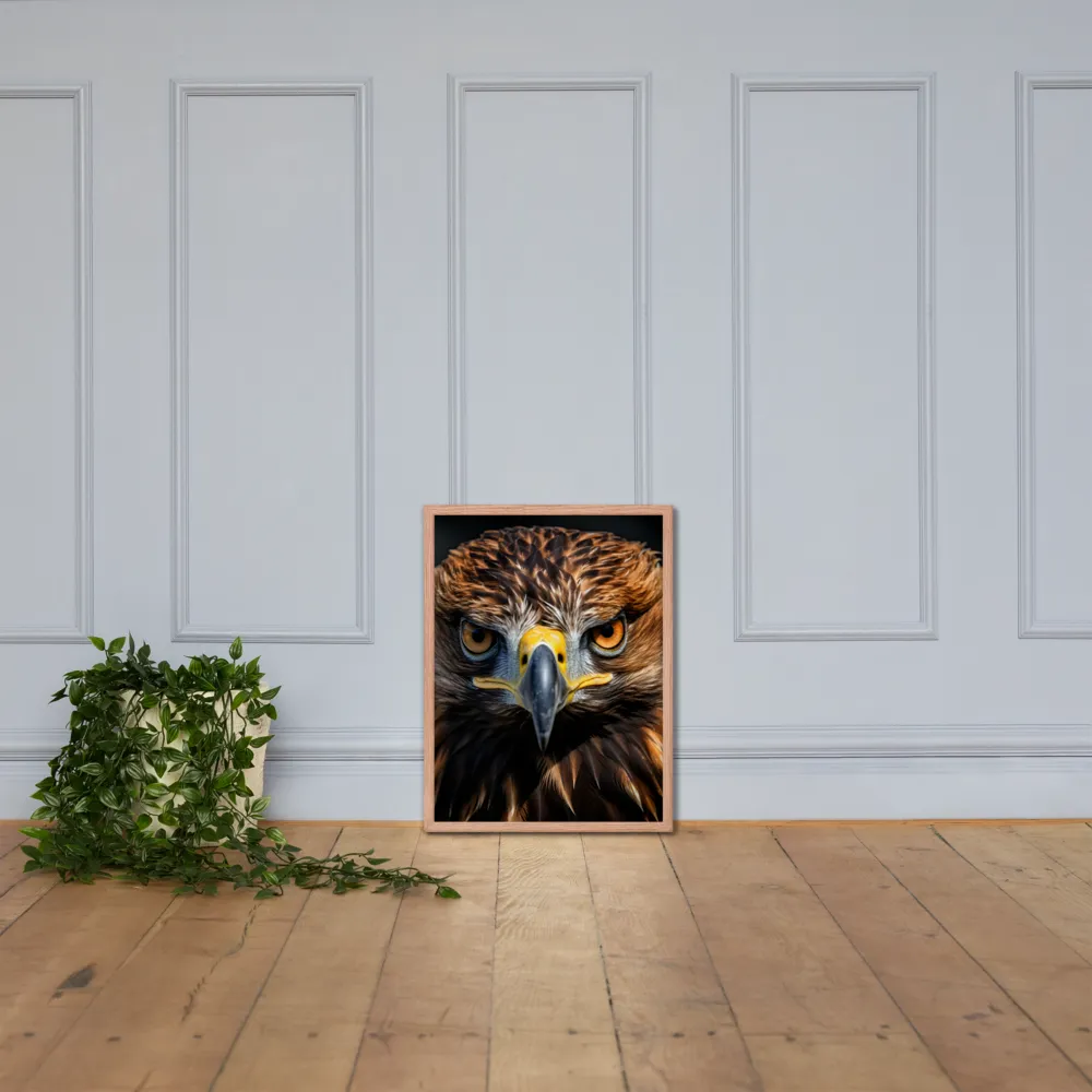 The Intensity of the Eagle | Poster with Red oak Frame | 18″×24″