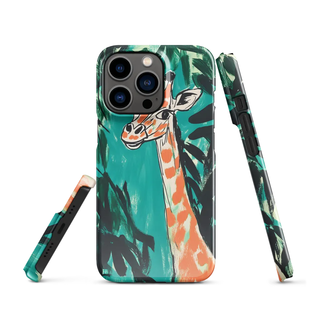 Curious Giraffe in Lush Greenery | Phone Case |  13 Pro | Snap Case | Glossy
