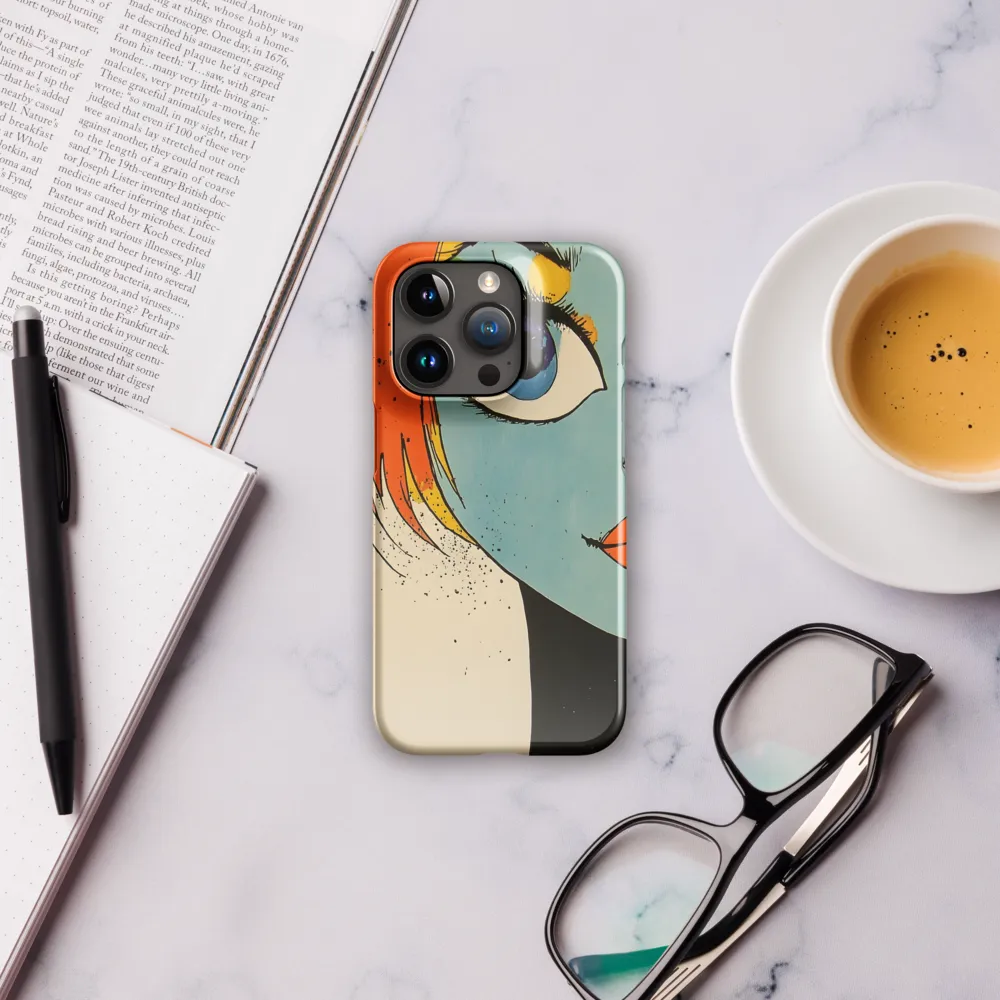Vivid Expressions: A Portrait in Blue | Phone Case |  15 Pro | Snap Case | Glossy