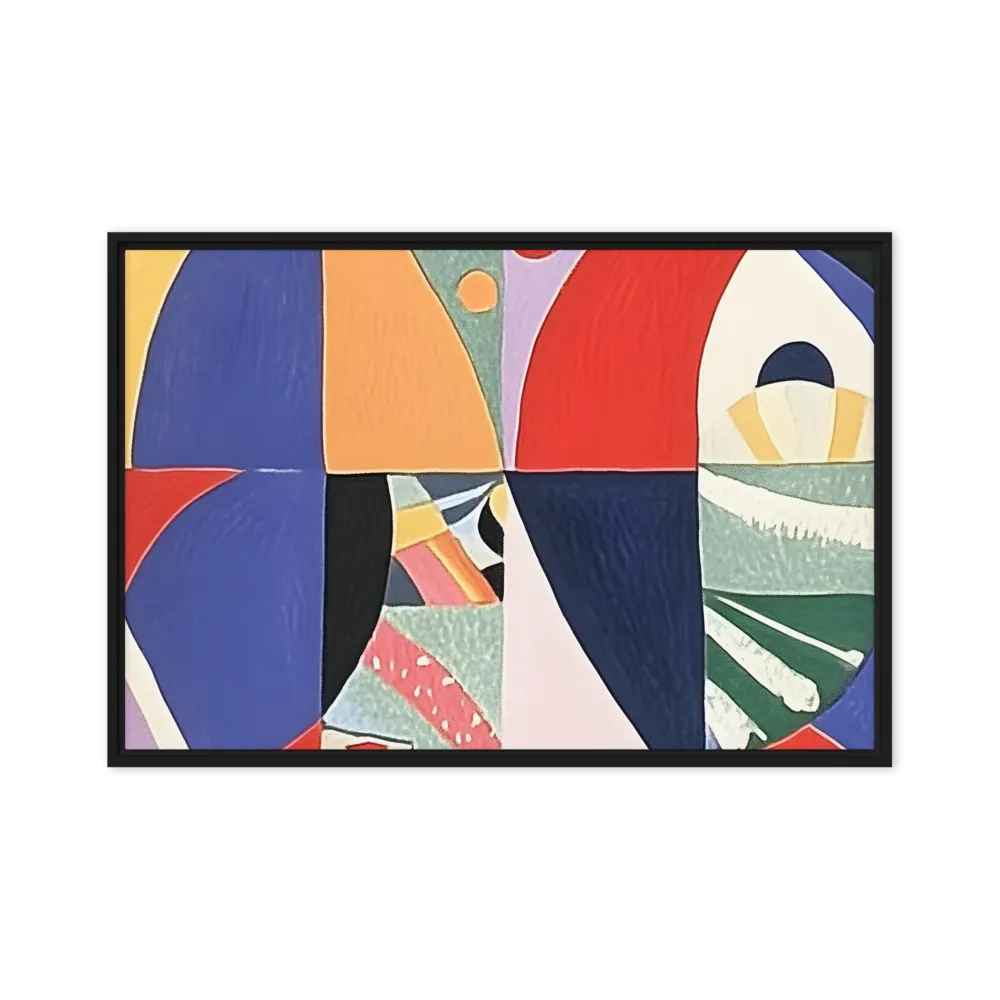 Dynamic Mosaic Symmetry | Canvas with Black Frame | 24″×36″