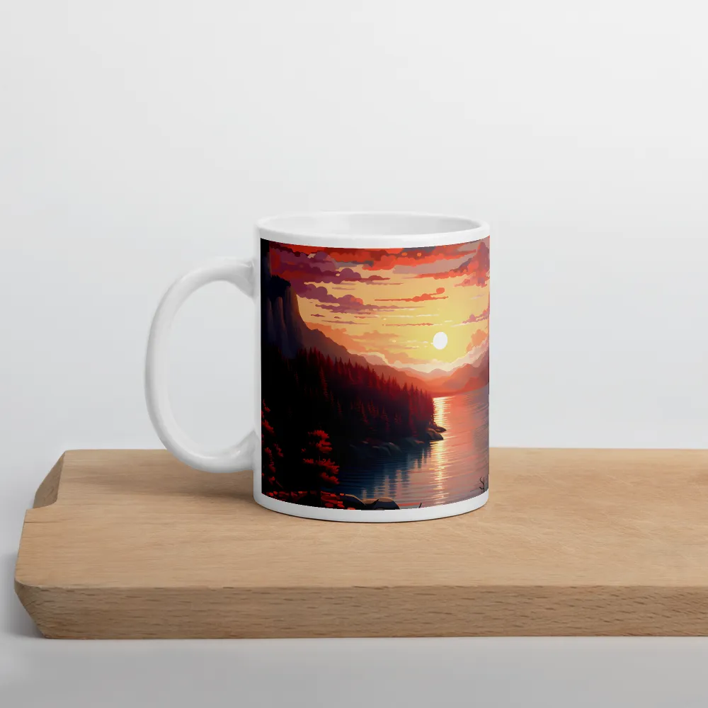 Serenity at Dusk | Mug with White inside | 11 oz